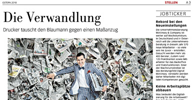 Drucker tauscht den Blaumann gegen einen Maßanzug